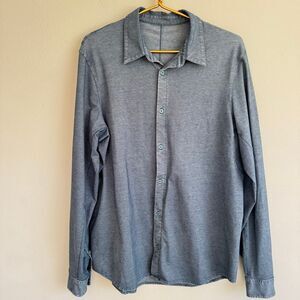 Lululemon Shirt Mens Large? Commission Long Sleeve River Blue Enzyme Dyed